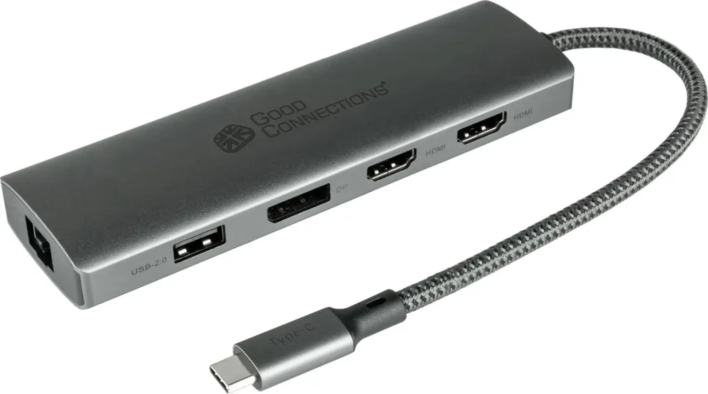 HUB USB-C GoodConnections HUB-C001A, 10-Port, Anthrazit - 1