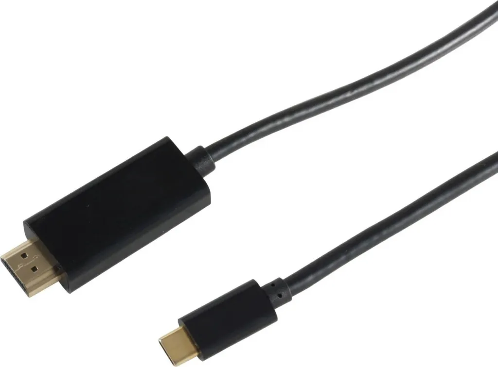 Kabllo HDMI Type A (Standard) USB Type-C No-Name 1 m e zezë - 1