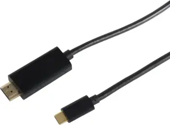 Kabllo HDMI Type A (Standard) USB Type-C No-Name 1 m e zezë