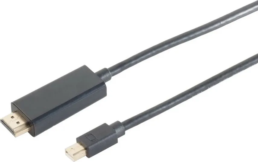 Kabel adapter Mini DisplayPort 1.2 në HDMI, 2m, i zi - 1