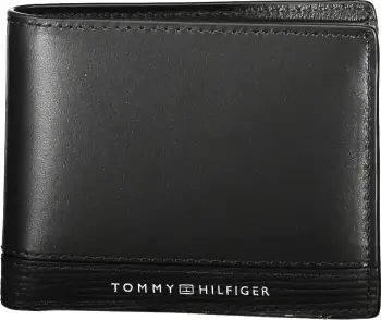 Portofol për meshkuj TOMMY HILFIGER, i zi