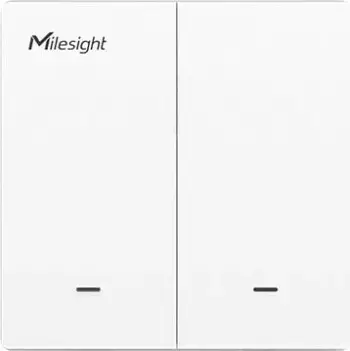 Switch Milesight LoRaWAN 3-wire 2 button, bardhë