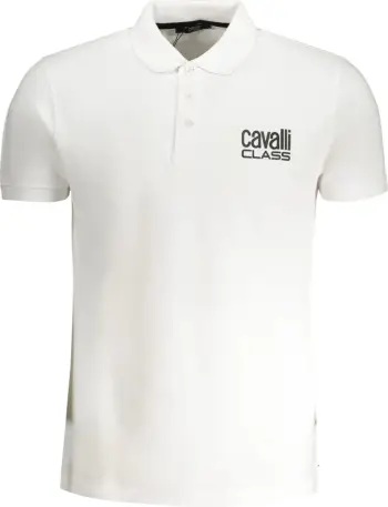 Polo për meshkuj Cavalli Class, të bardhë
