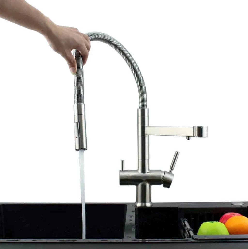 Rubinet uji me dush ndarës, krom i fërkuar - 3