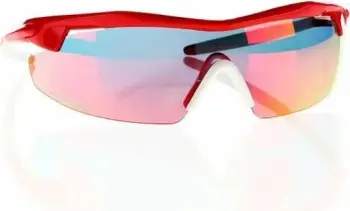 Syze sportive Goggle E690 3, UV400, 3 palë xhama, të kuqe e bardha
