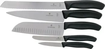 Kellëf prej dru-ahu Victorinox "Swiss Classic", me 5 thika kuzhine