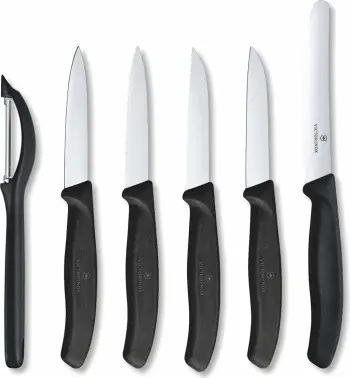 Thika kuzhine Victorinox Swiss Classic Set 6 pjesë, gift box, e zezë