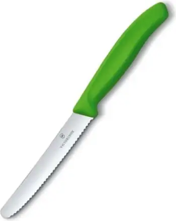 Thikë për domate Victorinox SwissClassic, e valëzuar, e gjelbërt
