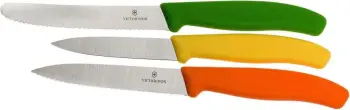 Thikë për prerje Victorinox, set 3 cp, e verdhë