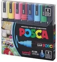 Set marker Uni-Posca pc-5m Basic Colors 8/1 - 1