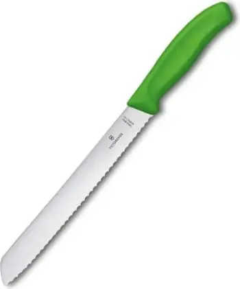 Thikë kuzhine Victorinox Swiss Classic 21cm, për bukë, e gjelbërt