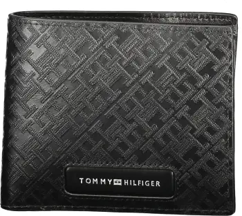Portofol për meshkuj TOMMY HILFIGER, i zi
