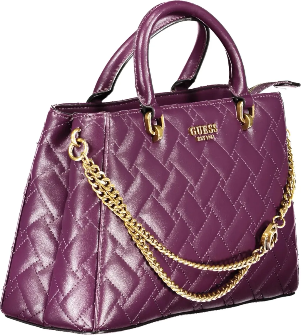 Çantë për femra GUESS JEANS Gracelynn, e purpurt - 3
