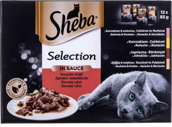 Ushqim për macet Sheba Selection në salcë, Aromat e lëngshme 12 x 85 g