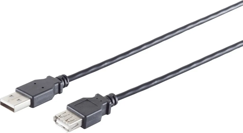Kabllo USB No-Name S/CONN 13-24045, USB 2.0, e zezë - 1