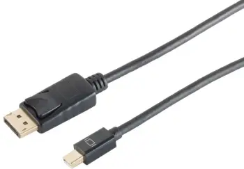 Kabllo adapter Mini DisplayPort 1.2 në DisplayPort 1.2, 2m, e zezë