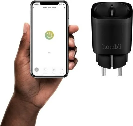 Smart WiFi Plug Hombli HBPP-0205, Wireless, iOS/Android, E zezë - 2