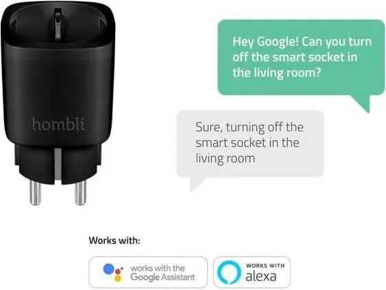 Smart WiFi Plug Hombli HBPP-0205, Wireless, iOS/Android, E zezë - 6