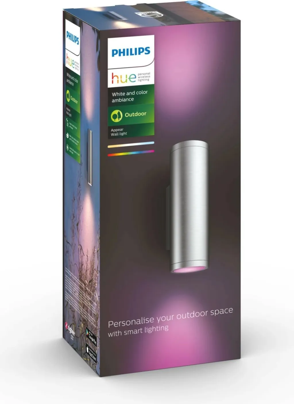 Llambë muri e jashtme Philips Hue Appear, LED, IP44, inox - 3
