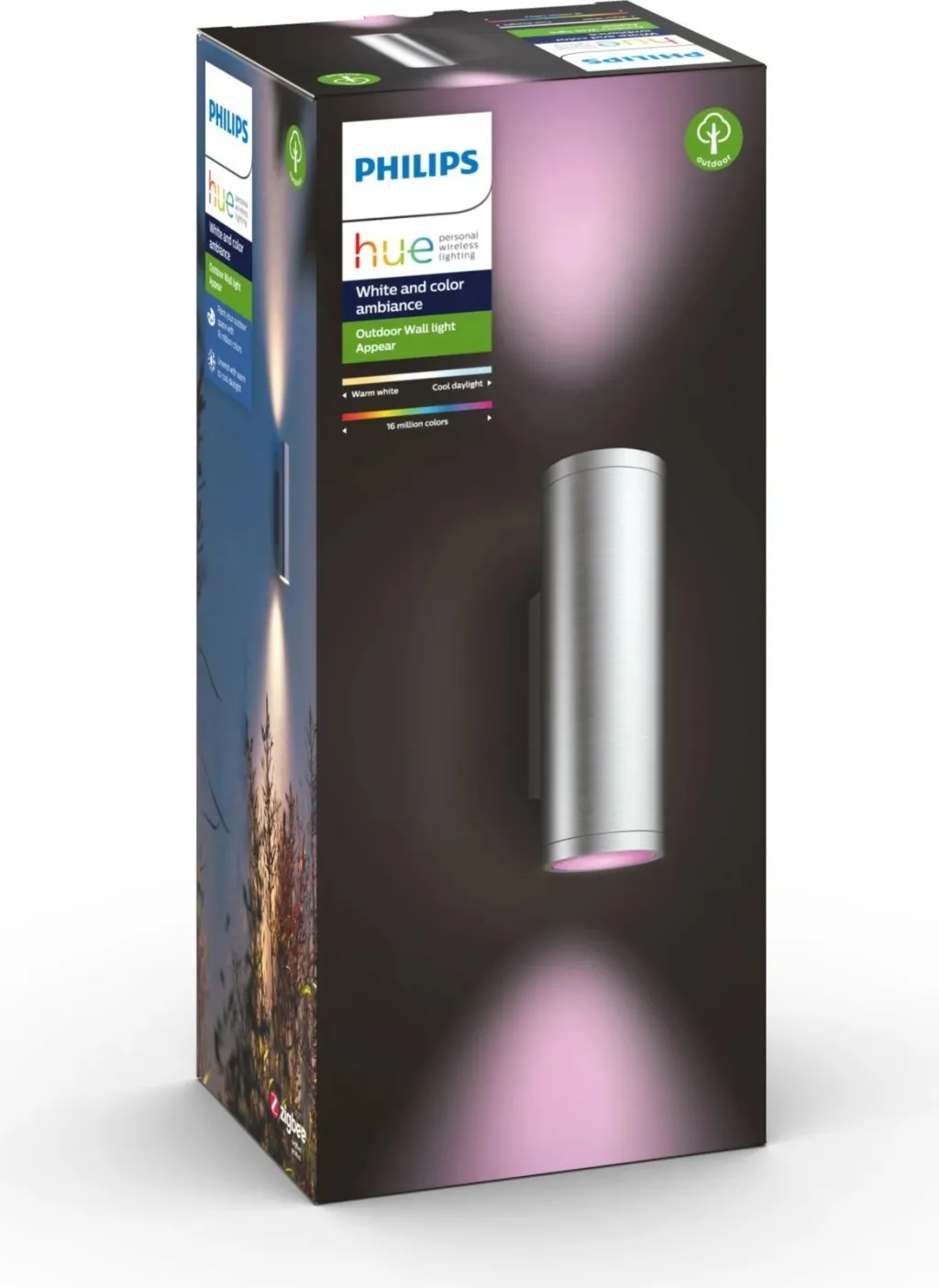 Llambë muri e jashtme Philips Hue Appear, LED, IP44, inox - 4
