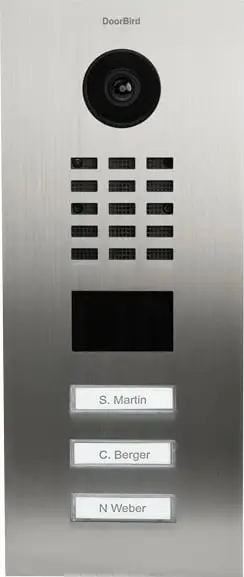 Interkom video DoorBird D2103V, 10 m, IR, Çelik inox