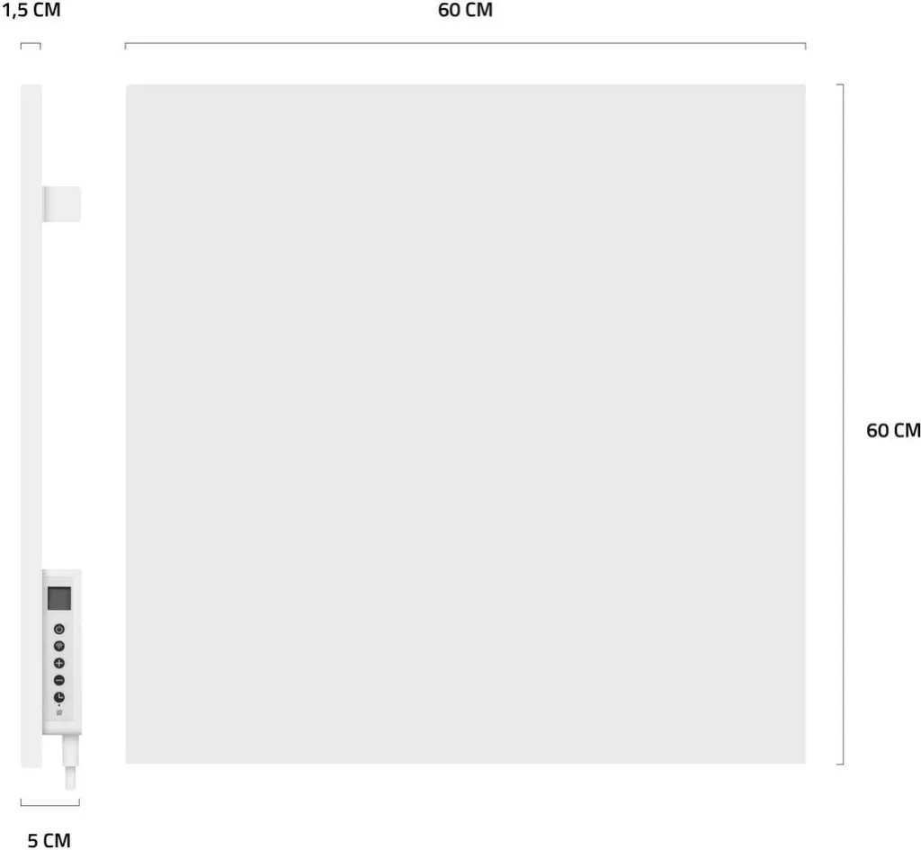 Panel ngrohës smart Hombli 2024, 350W, e bardhë - 2