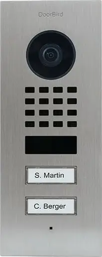 Stacion video dere DoorBird D1102V, 1080p, 150°, i zi, çelik inox