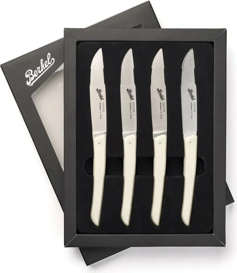 Thikë bifteku Berkel KCO4SW11SRCBL, 11 cm, çelik inox, 4 copë, krem - 3