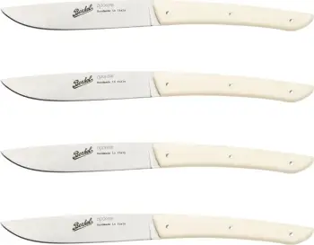 Thikë bifteku Berkel KCO4SW11SRCBL, 11 cm, çelik inox, 4 copë, krem