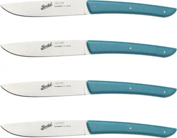 Thikë bifteku Berkel KCO4SW11SRPBL, 11 cm, çelik inox, 4 copë, blu