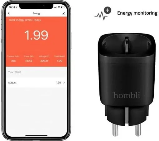 Prizë inteligjente Hombli Smart Socket, Wi Fi, EU, e zezë - 4