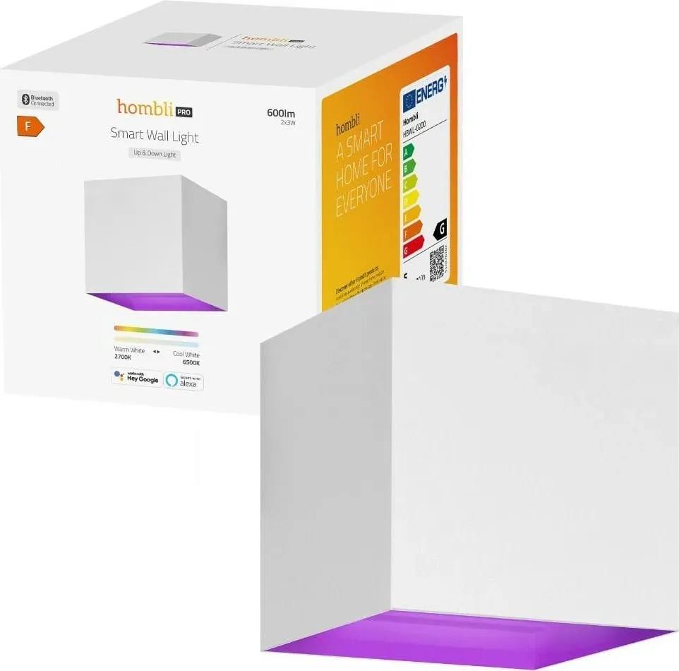 Dritë muri Hombli HBWL-0209, 2 LED, 6500 K, e bardhë - 2