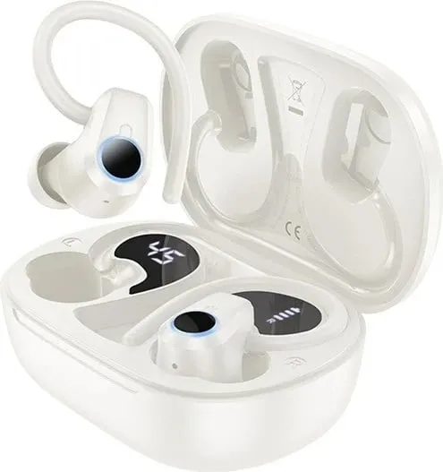 Kufje wireless HOCO EQ8 Pure Joy, in-ear, Bluetooth 5.3, me kuti karikimi, e bardhë - 2