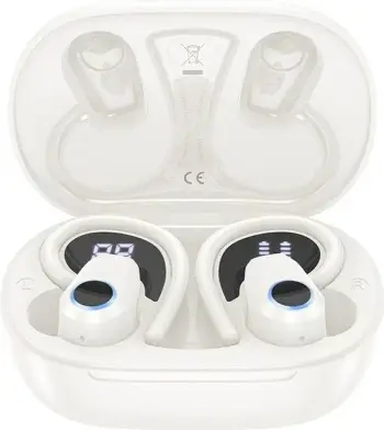Kufje wireless HOCO EQ8 Pure Joy, in-ear, Bluetooth 5.3, me kuti karikimi, e bardhë