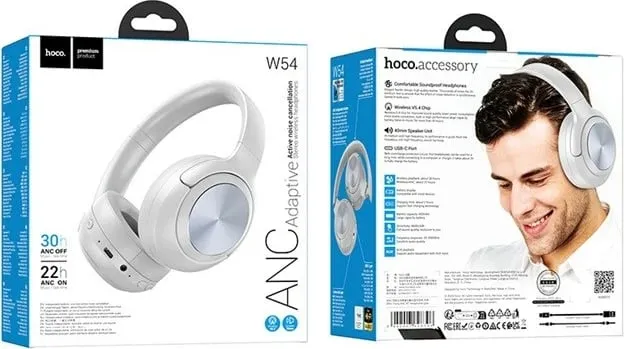 Kufje HOCO W54 me Bluetooth, ANC, Gri - 3