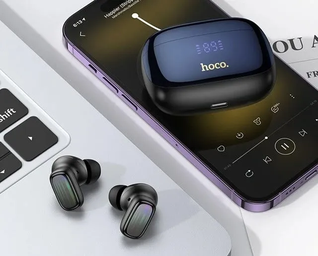 Kufje HOCO EQ20 wireless in-ear me Bluetooth, për thirrje/muzikë, e zezë - 4