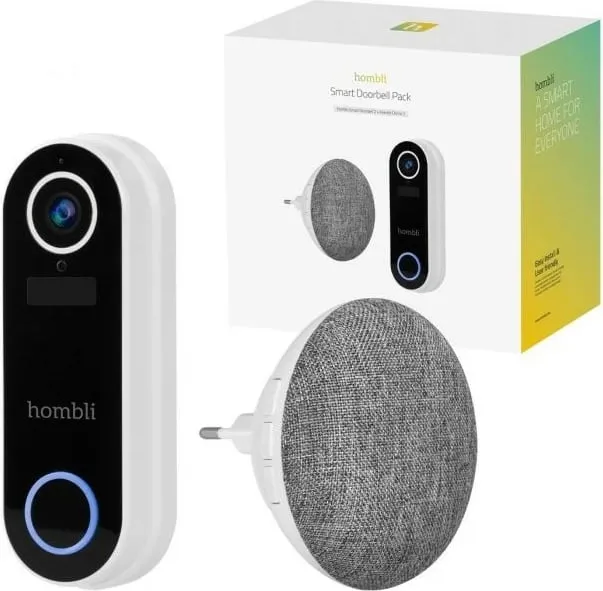 Zile e mençur Hombli, Smart Doorbell Pack, e zezë, e bardhë - 2