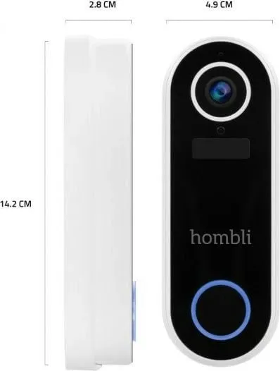 Zile e mençur Hombli, Smart Doorbell Pack, e zezë, e bardhë - 7