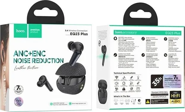 Kufje HOCO EQ23 PLUS II wireless in-ear, Bluetooth, e zezë - 4