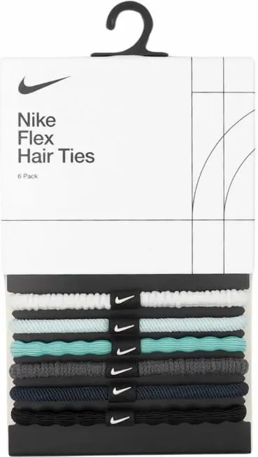 Llastikë flokësh Nike Flex, set 6 copë, shumëngjyrëshe - 1