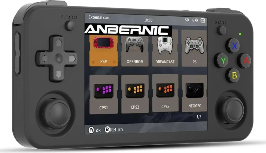 Konsolë portative ANBERNIC RG35XX H, 64 GB, E zezë - 1