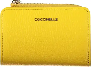 Portofol femra COCCINELLE Metallic Soft, e verdhë