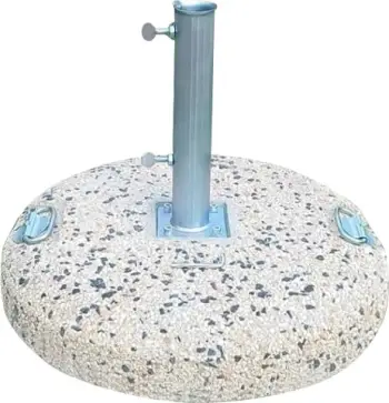 Bazë premium për ombrellë, FH5476.50P, mozaik betoni, 50 kg, me doreza dhe tub të galvanizuar Φ62mm