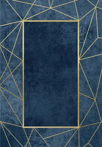 Tepih modern me franja, JOSIANE, ngjyrë kaltër-ari, FH7675.28, 160x230 cm