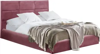 Krevet BRILEY FH583.02 në kadife ngjyrë rozë e pluhurosur me hapësirë ruajtjeje 160x200 cm