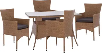 Set kopshti tavolinë & karrige FH11712.32, 5 pjesë, të kafta