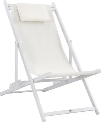 Karrige lounge profesionale KEA FH5076.04 alumini & textilene, ngjyrë e bardhë, 59,5x102,5x94H cm