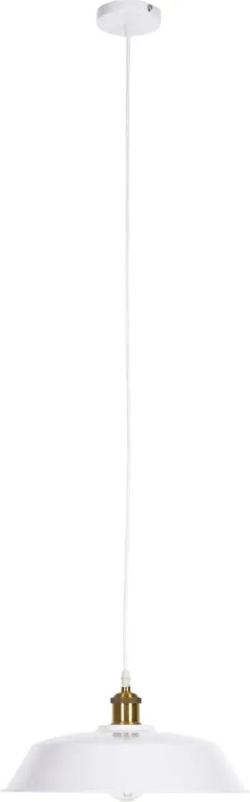 Llambë varëse tavani, FH4174.02, metal i bardhë, detaj i artë në majë, Φ35,5x116H cm