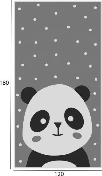 Qilim për fëmijë me panda, FH7679.14, 120x180cm
