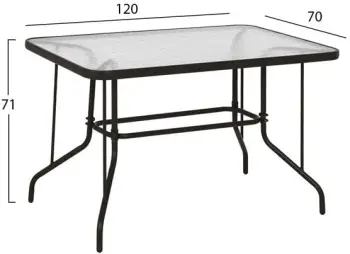 Set kopshti tavolinë & karrige FH10568.02, 5 pjesë, të kafta